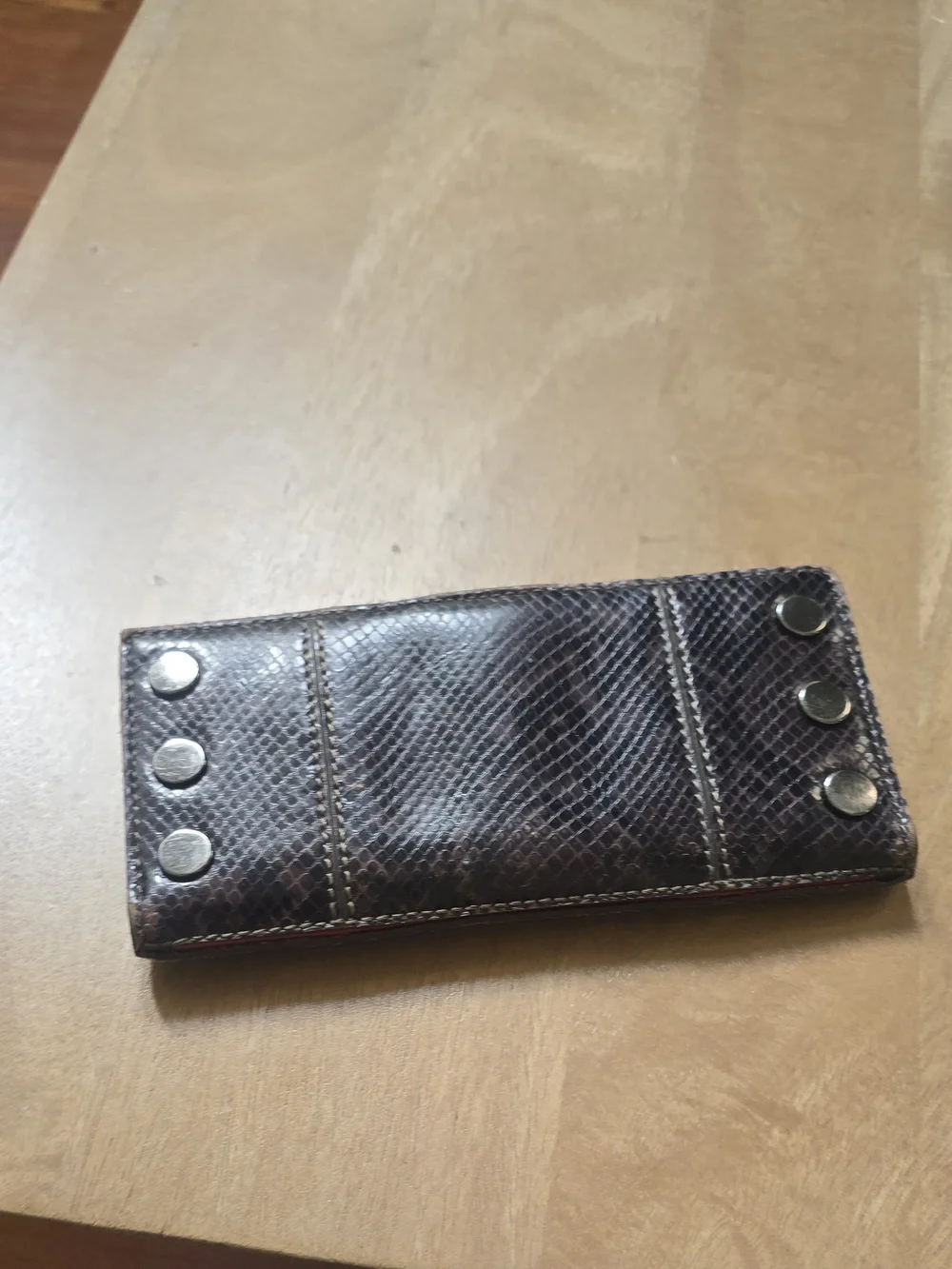 Hammitt Los Angeles 110 North snakeskin embossed leather wallet